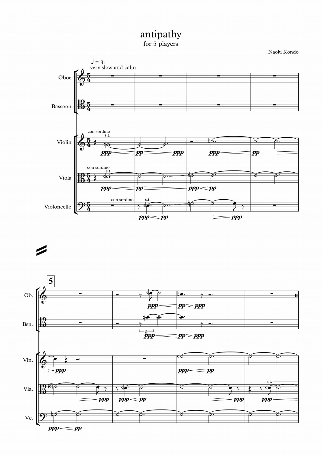 page 1 of score