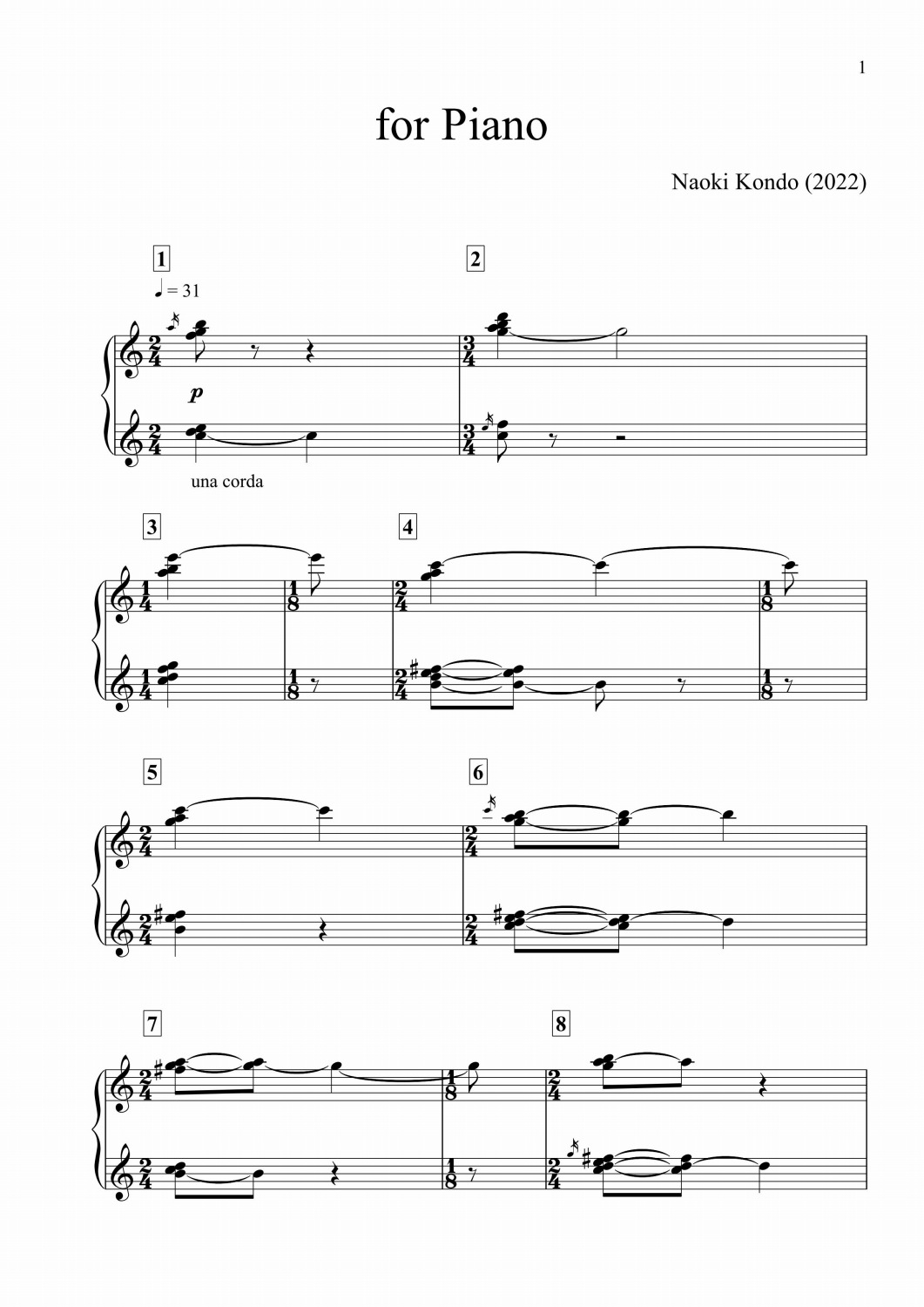 page 1 of score