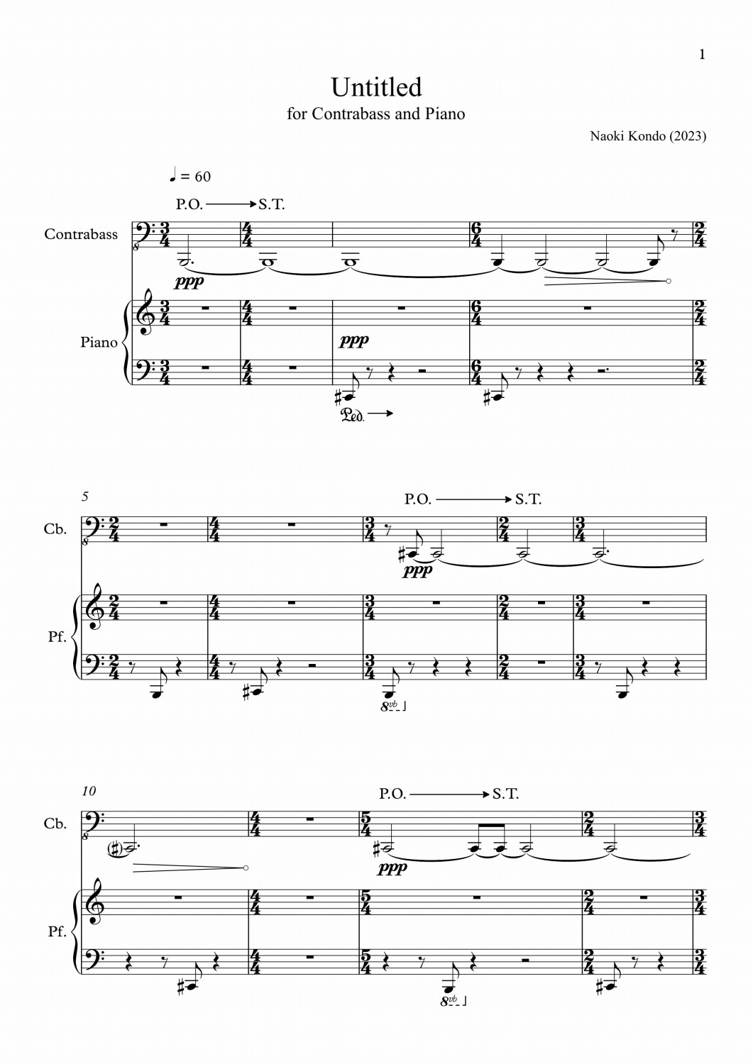 page 1 of score