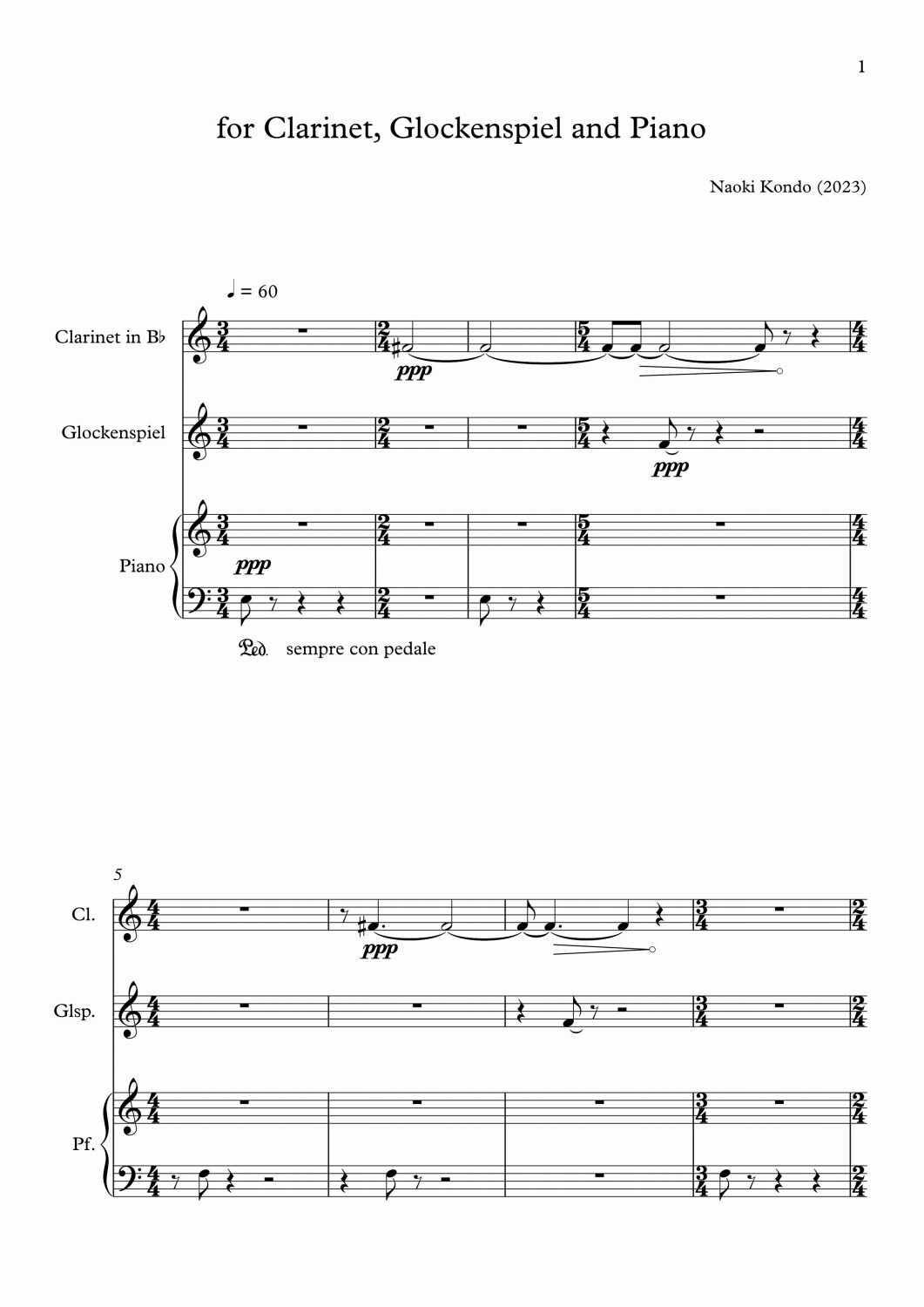 page 1 of score