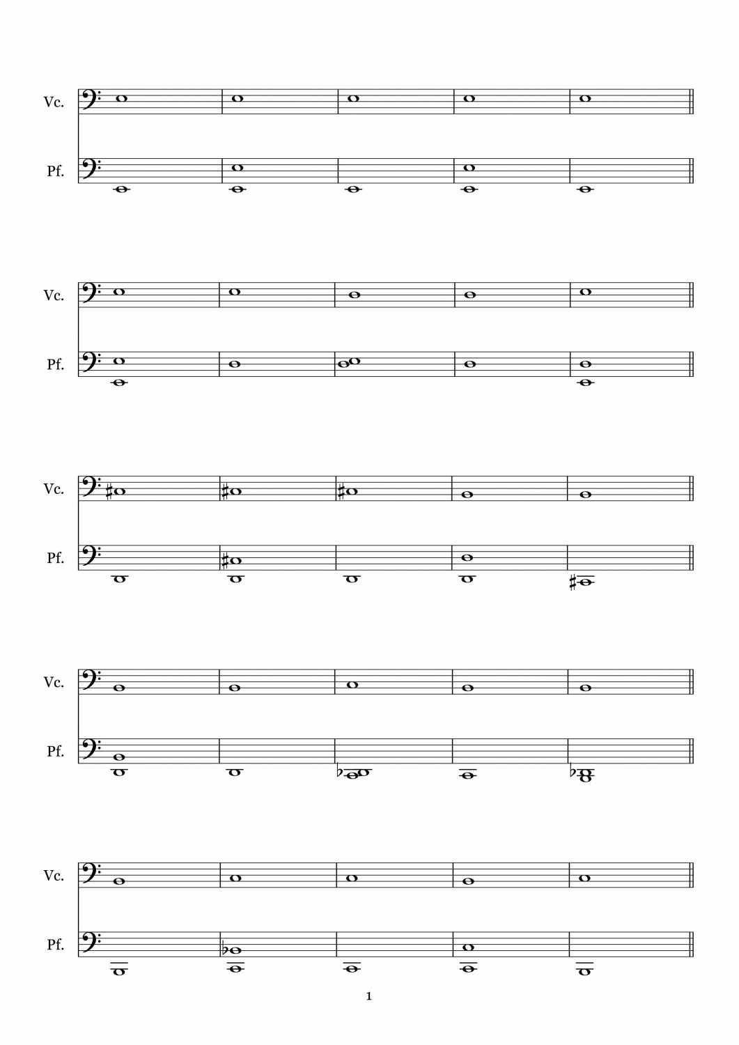 page 1 of score