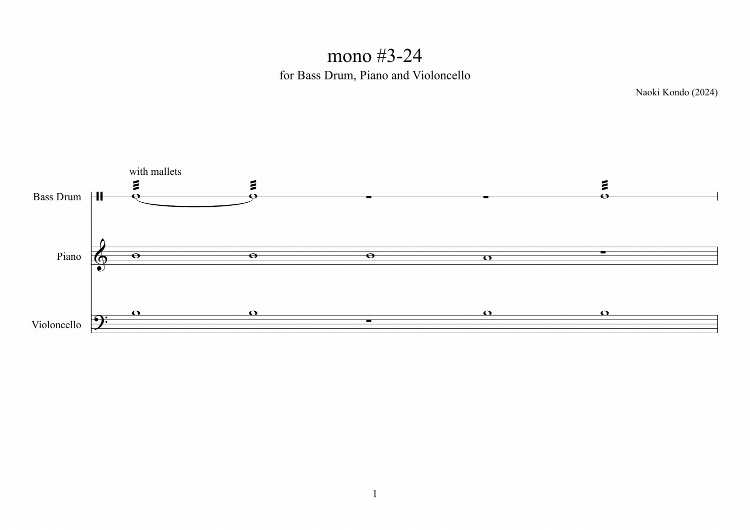 page 1 of score