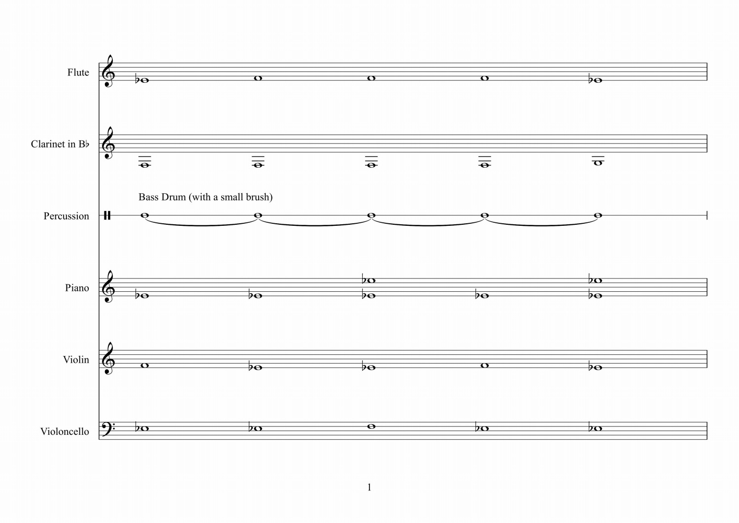 page 1 of score