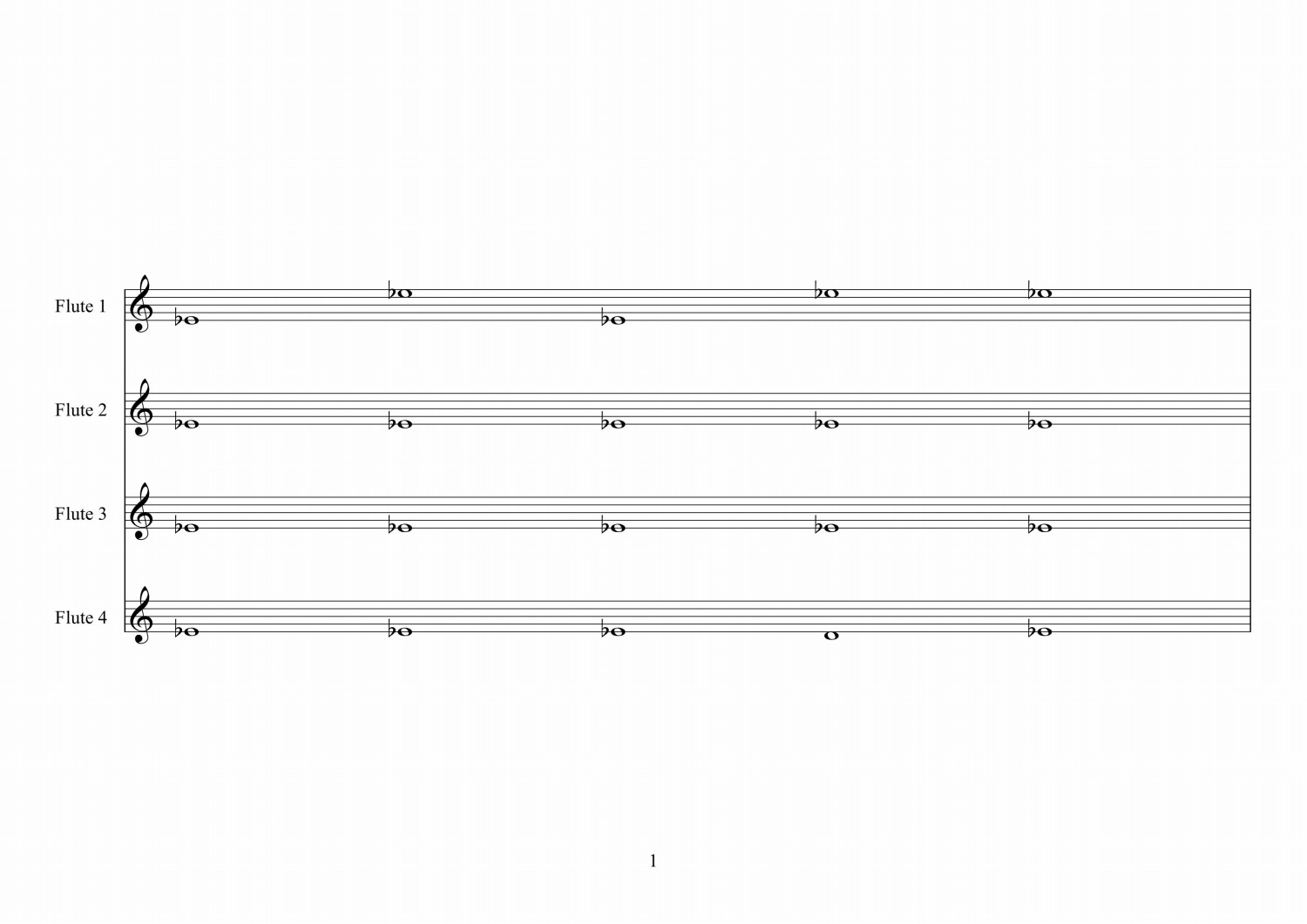 page 1 of score